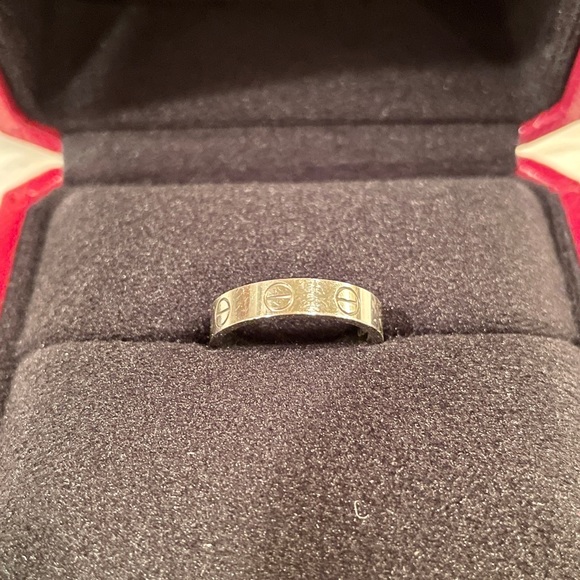 LOVE RING 18k white gold Cartier band - Picture 2 of 6